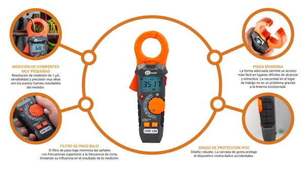 Pinza Digital Para Medir Corrientes De Fuga CMP-100